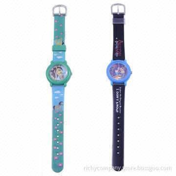 3D Children's Watches with Silicone Band and Quartz